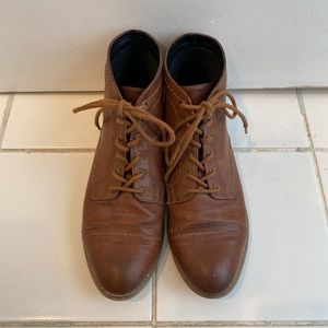 Brown Leather Boots Size: 8.5